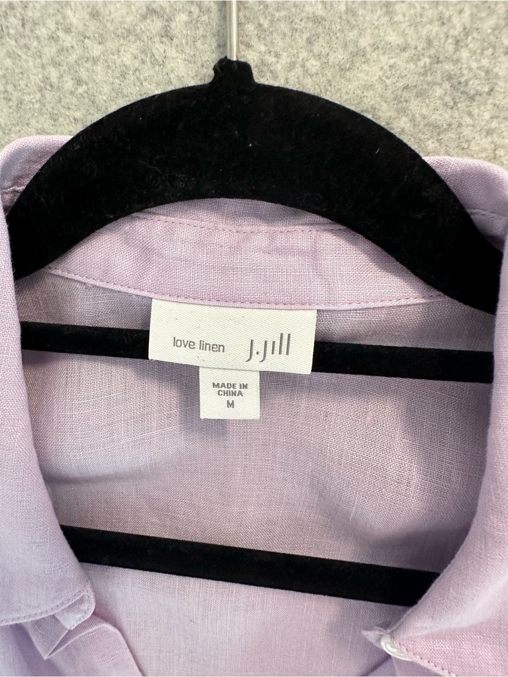 J. Jill Love Linen Lavender Button-Up Shirt - Picture 2 of 8